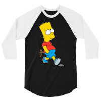 The Simpsons Bart Simpson With Slingshot 3/4 Sleeve Shirt | Artistshot