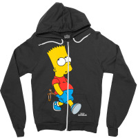 The Simpsons Bart Simpson With Slingshot Zipper Hoodie | Artistshot