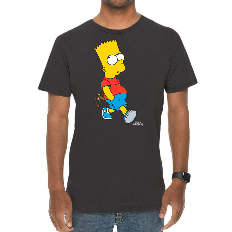 The Simpsons Bart Simpson With Slingshot Vintage T-shirt | Artistshot