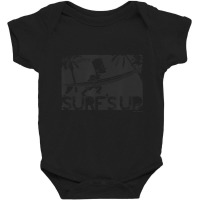 The Simpsons Bart Vintage Distressed Surf's Up Pos Baby Bodysuit | Artistshot