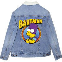 The Simpsons Bartman Hero Shot C2 Unisex Sherpa-lined Denim Jacket | Artistshot