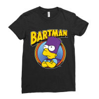 The Simpsons Bartman Hero Shot C2 Ladies Fitted T-shirt | Artistshot