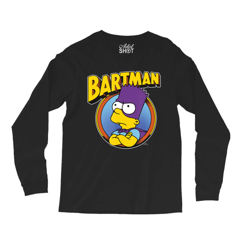 The Simpsons Bartman Hero Shot C2 Long Sleeve Shirts by longdanouj | Artistshot