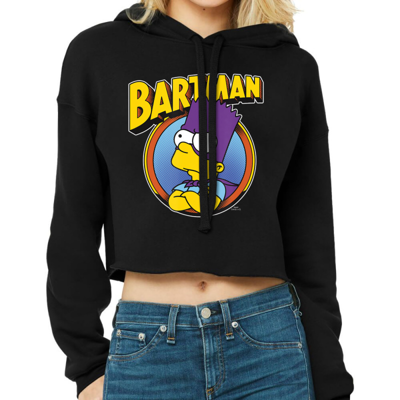 The Simpsons Bartman Hero Shot C2 Cropped Hoodie by longdanouj | Artistshot