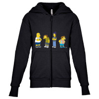 The Simpsons Bullies Line Up C2 Youth Zipper Hoodie | Artistshot