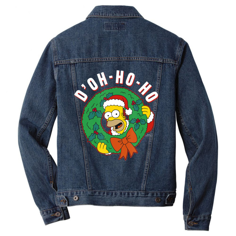 The Simpsons Christmas Homer D'oh-ho-ho Men Denim Jacket | Artistshot