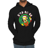 The Simpsons Christmas Homer D'oh-ho-ho Lightweight Hoodie | Artistshot