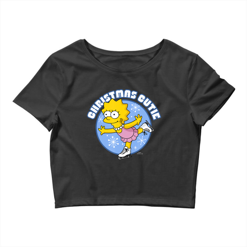 The Simpsons Christmas Lisa Christmas Cutie Ice Pr Crop Top by longdanouj | Artistshot