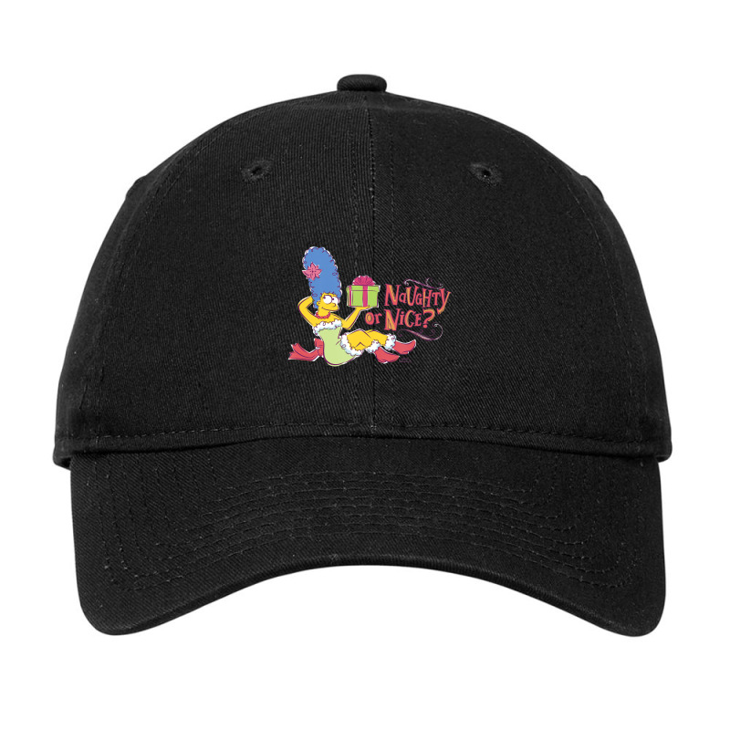 The Simpsons Christmas Marge Naughty Or Nice Adjustable Cap | Artistshot