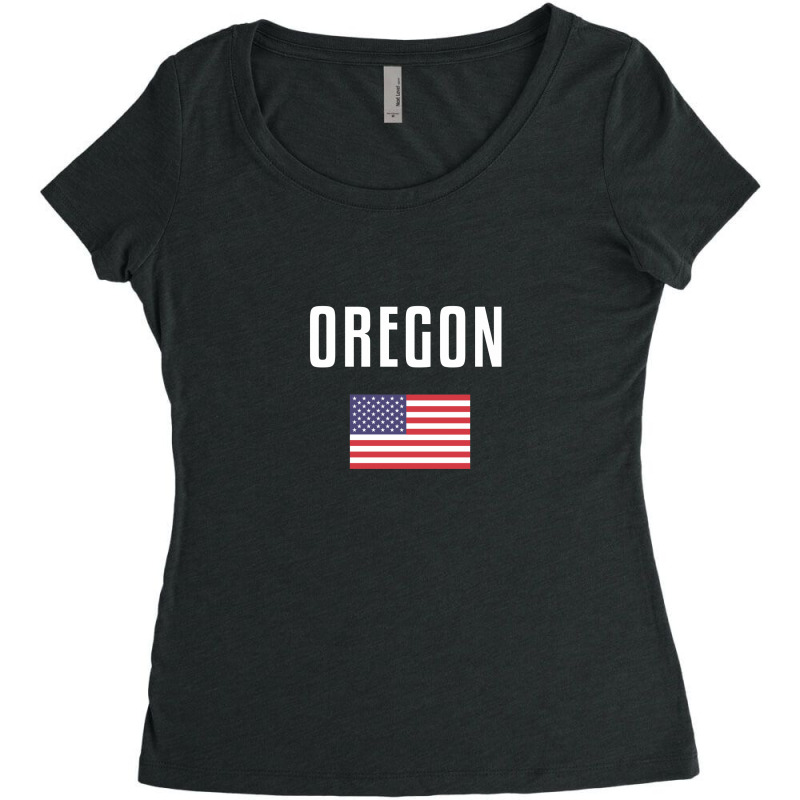 Oregon Women's Triblend Scoop T-shirt by Chris Ceconello | Artistshot