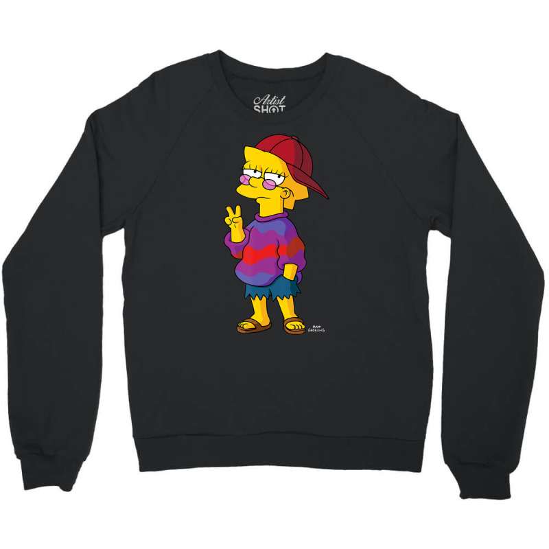 The Simpsons Cool Kid Lisa Crewneck Sweatshirt by longdanouj | Artistshot