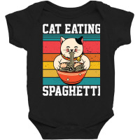 Cat Eating Spaghetti Baby Bodysuit | Artistshot