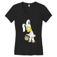 The Simpsons Easter Bunny Bart Simpson V-2 Women's V-neck T-shirt | Artistshot