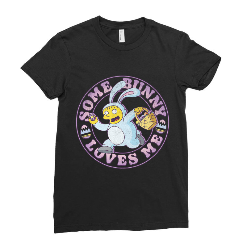 The Simpsons Easter Ralph Wiggum Some Bunny Loves Ladies Fitted T-Shirt by longdanouj | Artistshot