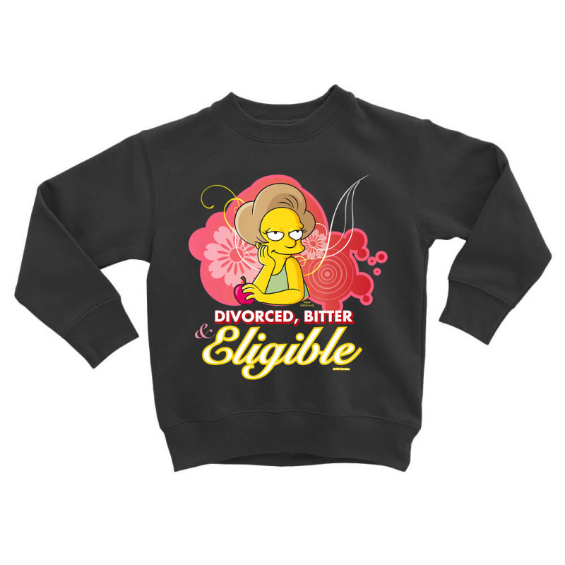 The Simpsons Edna Krabappel Divorced Bitter Eligib Toddler Sweatshirt by longdanouj | Artistshot