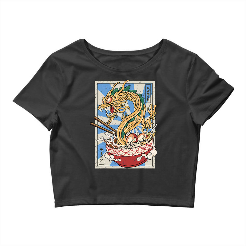 Ramen Dragon Japanese Noodles Soup Crop Top by whoretacarpal | Artistshot