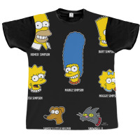 The Simpsons Family Faces C2 Graphic T-shirt | Artistshot