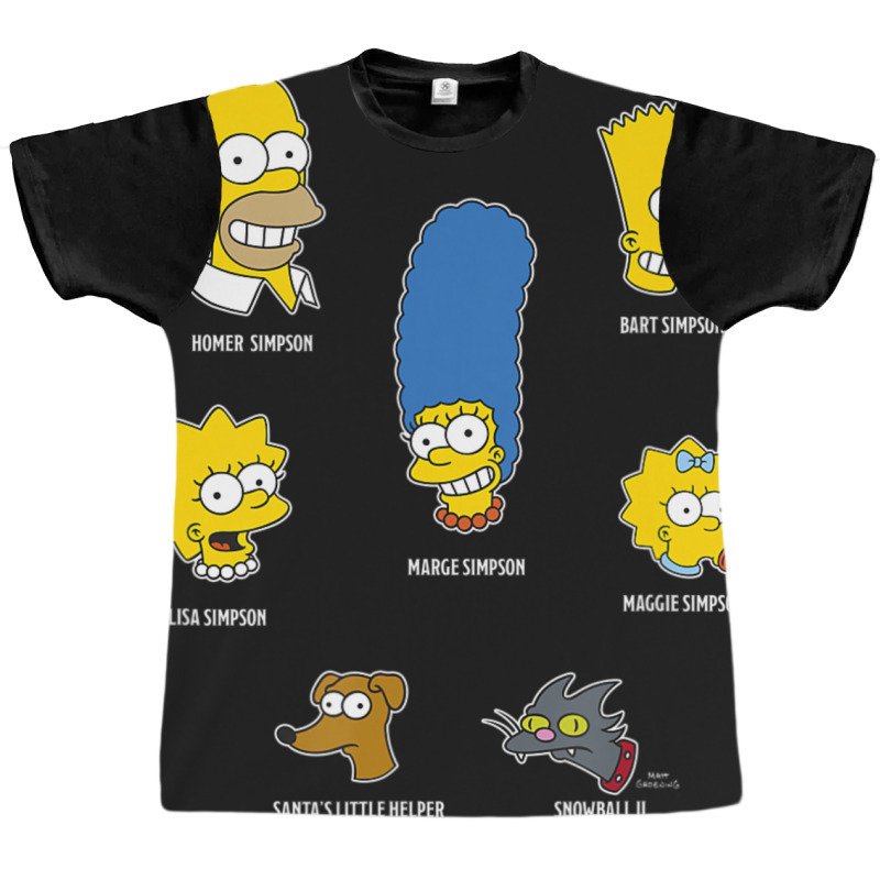 The Simpsons Family Faces C2 Graphic T-shirt by longdanouj | Artistshot