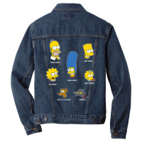 The Simpsons Family Faces C2 Men Denim Jacket | Artistshot