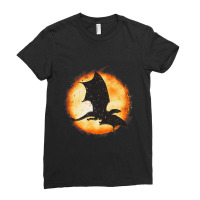 Mythical Fantasy Dragonfire Flying Dragon Hallowee Ladies Fitted T-shirt | Artistshot