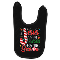 Jesus Is The Reason For The Season Christmas Pajam Baby Bibs | Artistshot