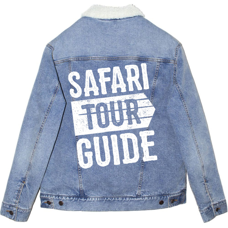 Safari Tour Guide Kids Adult Funny Halloween Costu Unisex Sherpa-lined Denim Jacket | Artistshot