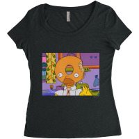 The Simpsons Homer Donut Head V1 Women's Triblend Scoop T-shirt | Artistshot