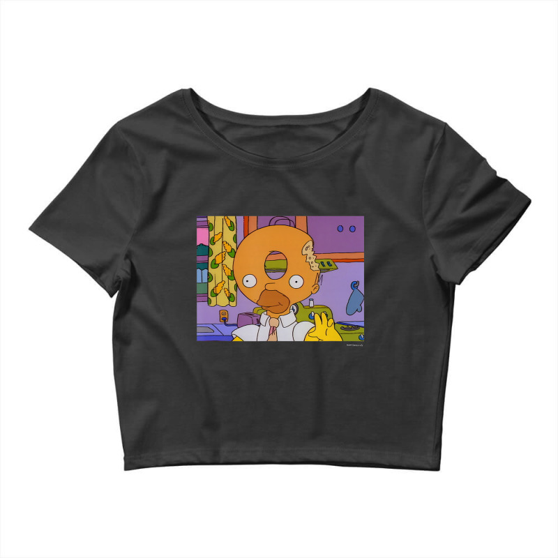 The Simpsons Homer Donut Head V1 Crop Top by longdanouj | Artistshot