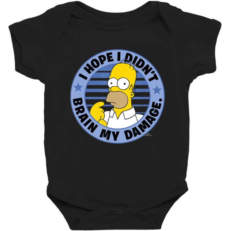 The Simpsons Homer I Hope I Didn't Brain My Damage Baby Bodysuit by longdanouj | Artistshot