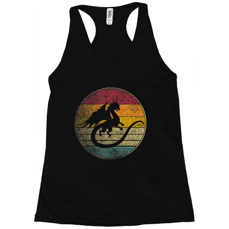 Dragon Gift Retro Style Vintage Funny 70s 80s 90s  Racerback Tank by whoretacarpal | Artistshot