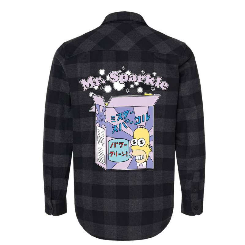 The Simpsons Homer Mr. Sparkle Kanji Box Bubbles V Flannel Shirt by longdanouj | Artistshot