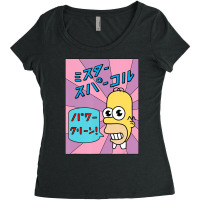 The Simpsons Homer Mr. Sparkle Kanji Box V1 Women's Triblend Scoop T-shirt | Artistshot