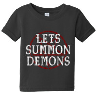 Lets Summon Demons Satanic Horror Baby Tee | Artistshot