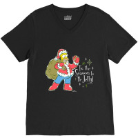 The Simpsons Homer Santa Christmas Season To Be Je V-neck Tee | Artistshot