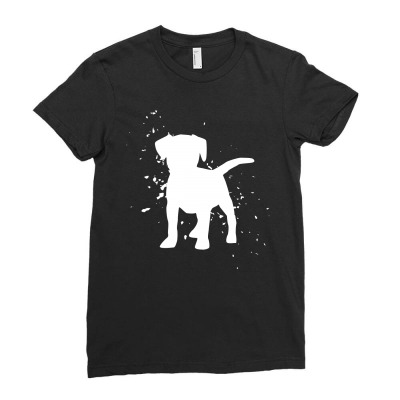Puppy - Graphic Fashion Ladies Fitted T-shirt Designed By Word Power