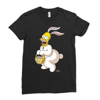 The Simpsons Homer Simpson Easter Bunny Ladies Fitted T-shirt | Artistshot