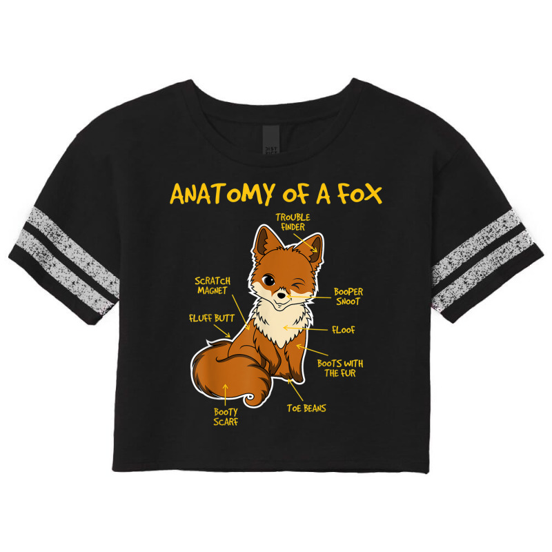 Funny Anatomy Of A Fox, Cute Funny Animal Lover, F Scorecard Crop Tee by bonne | Artistshot