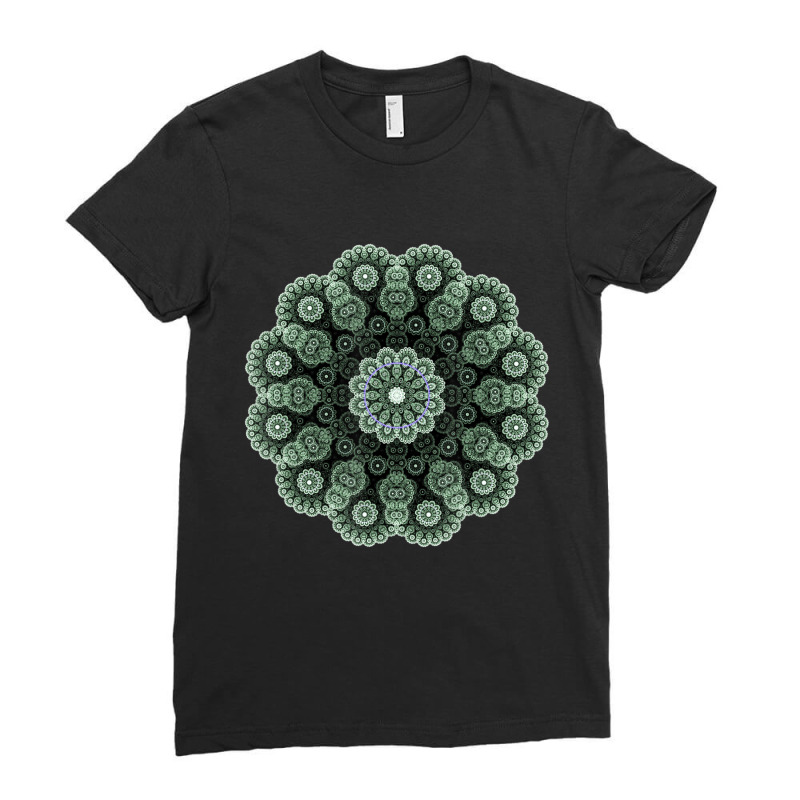 Mandala Sacred Geometry Prana Art Yoga Mantra Om G Ladies Fitted T-Shirt by donellajeremykoa | Artistshot