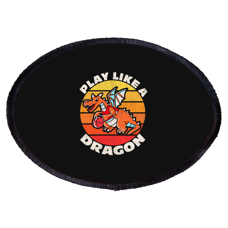 Play Like A Dragon Chinese Dragon With A Basketbal Oval Patch | Artistshot