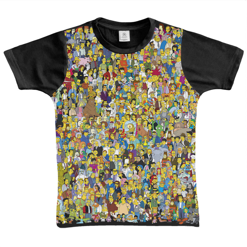 The Simpsons All The Characters Graphic Youth T-shirt by longdanouj | Artistshot