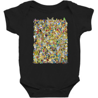 The Simpsons All The Characters Baby Bodysuit | Artistshot