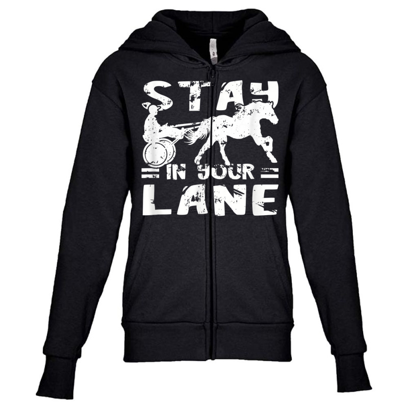 Harness Racing Stay On Your Equitation Track Horse Youth Zipper Hoodie | Artistshot