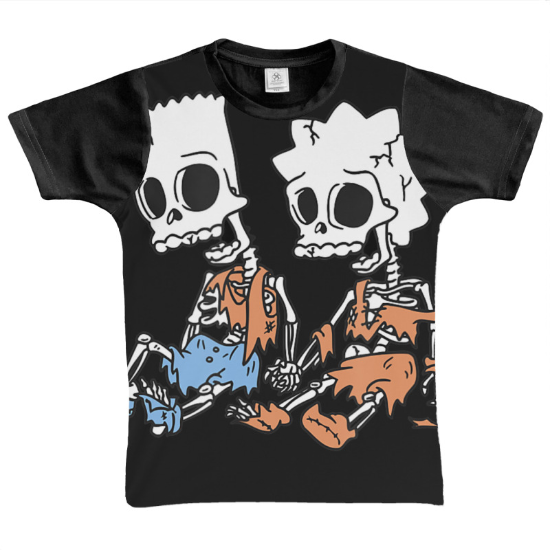 The Simpsons Bart & Lisa Skeletons Graphic Youth T-shirt by longdanouj | Artistshot