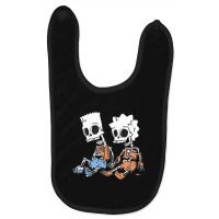 The Simpsons Bart & Lisa Skeletons Baby Bibs | Artistshot