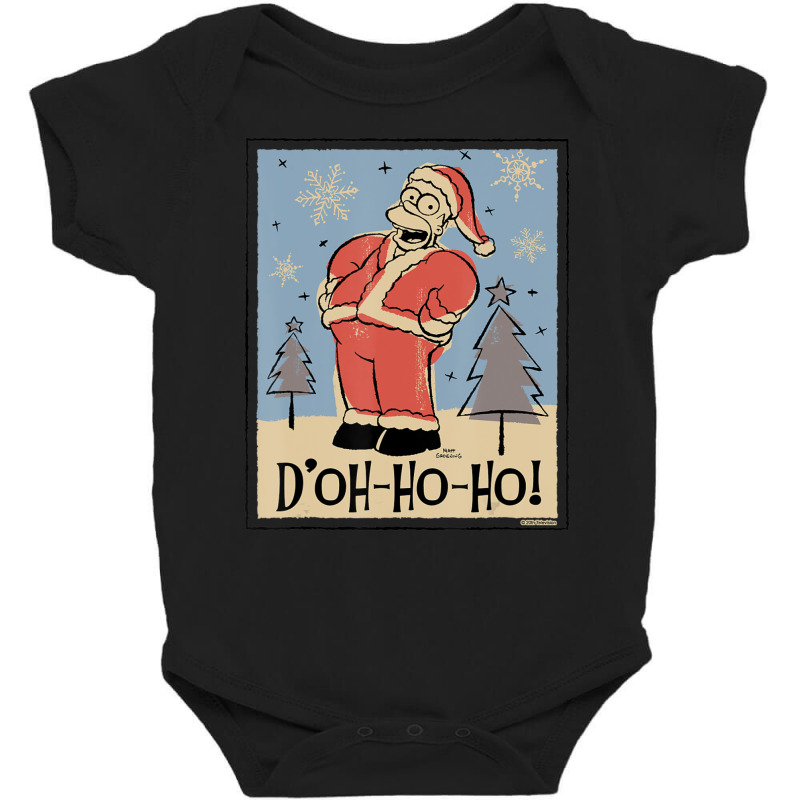 The Simpsons Homer Santa Christmas Holiday Dâ€ Baby Bodysuit by longdanouj | Artistshot