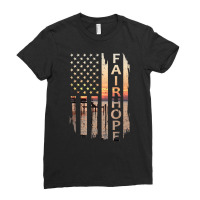 Fairhope Alabama Summer Sunset American Flag Patri Ladies Fitted T-shirt | Artistshot