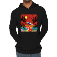 Beach Coconut Tree Retro Graphic Dragon Lover Summ Lightweight Hoodie | Artistshot