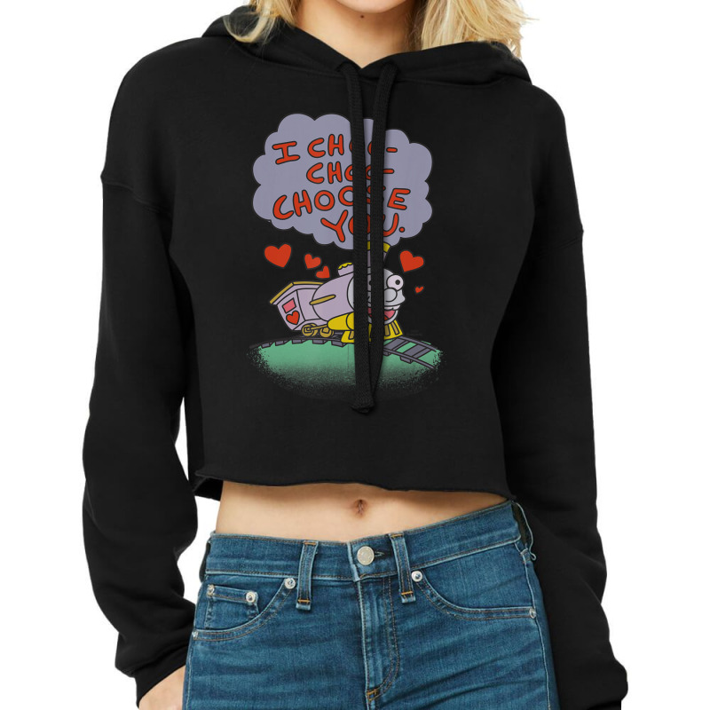 The Simpsons I Choo Choo Choose You Valentine's Da Cropped Hoodie by longdanouj | Artistshot