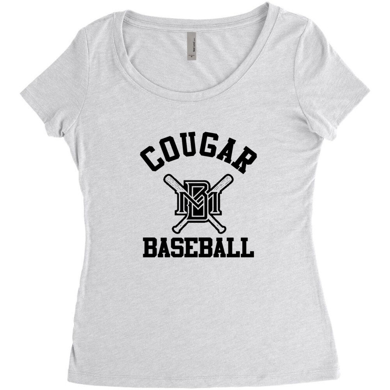 Cougar Baseball Women's Triblend Scoop T-shirt by Linda J Gage | Artistshot