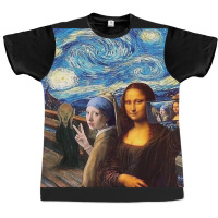 Mona Lisa Girl With A Pearl Earring The Scream Sta Graphic T-shirt | Artistshot